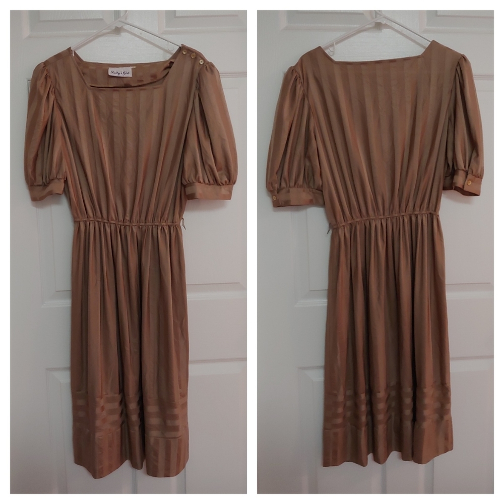 Vintage 1960s brown dress
